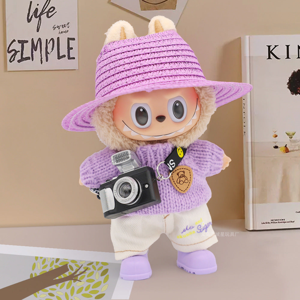 Labubu clothes cute vinyl doll one two three generations labubu baby clothes set sit party accessories