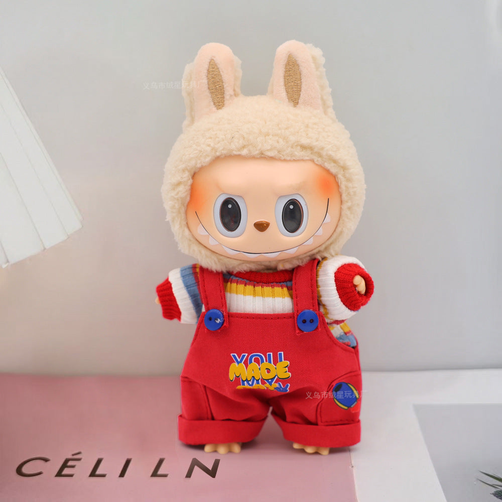 Labubu clothes cute vinyl doll one two three generations labubu baby clothes set sit party accessories