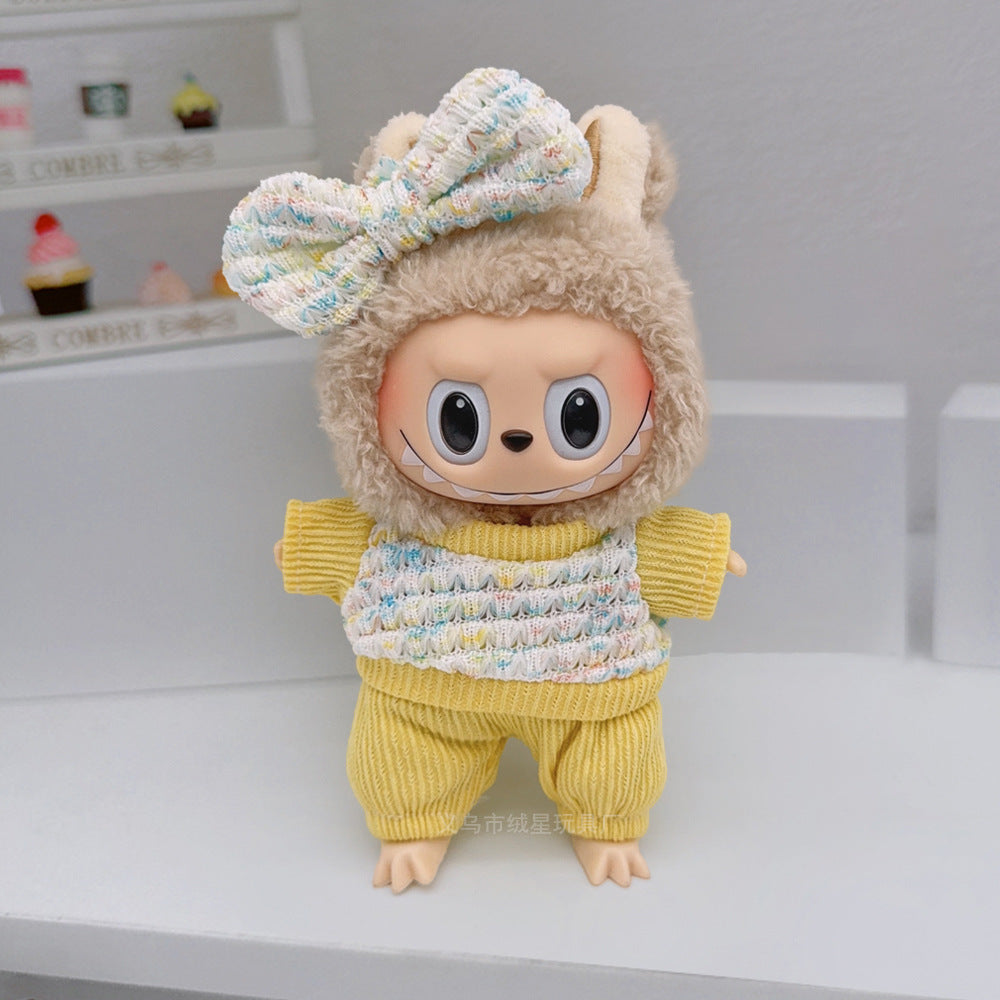 Labubu baby clothes collection creative 17cm doll wearing set labubu vinyl doll clothes accessories