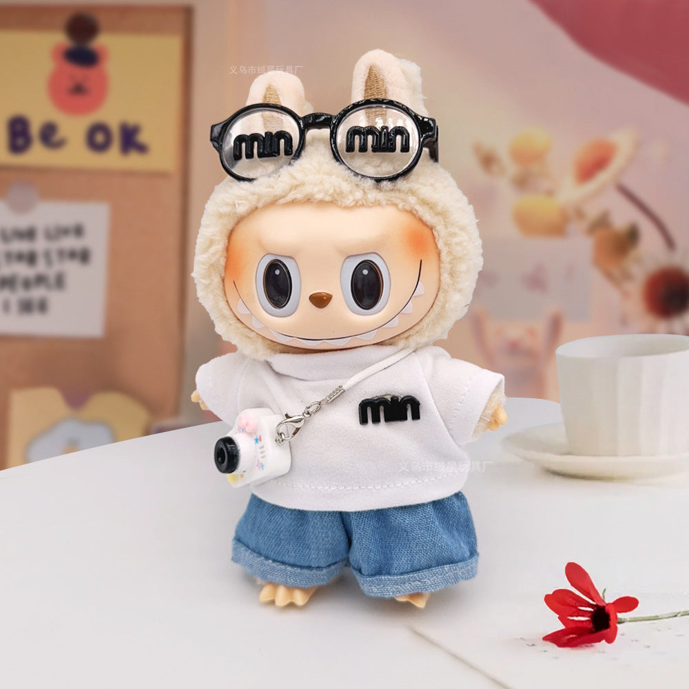 Labubu clothes cute vinyl doll one two three generations labubu baby clothes set sit party accessories