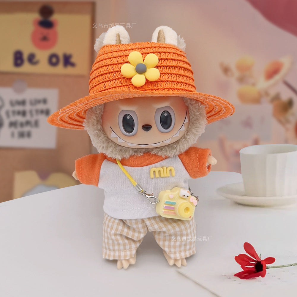 Labubu clothes cute vinyl doll one two three generations labubu baby clothes set sit party accessories