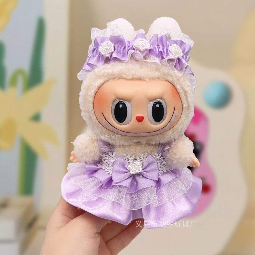 Labubu baby clothes collection creative 17cm doll wearing set labubu vinyl doll clothes accessories