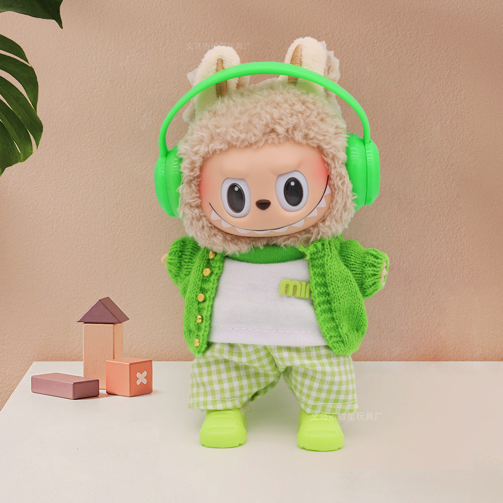 Labubu clothes cute vinyl doll one two three generations labubu baby clothes set sit party accessories