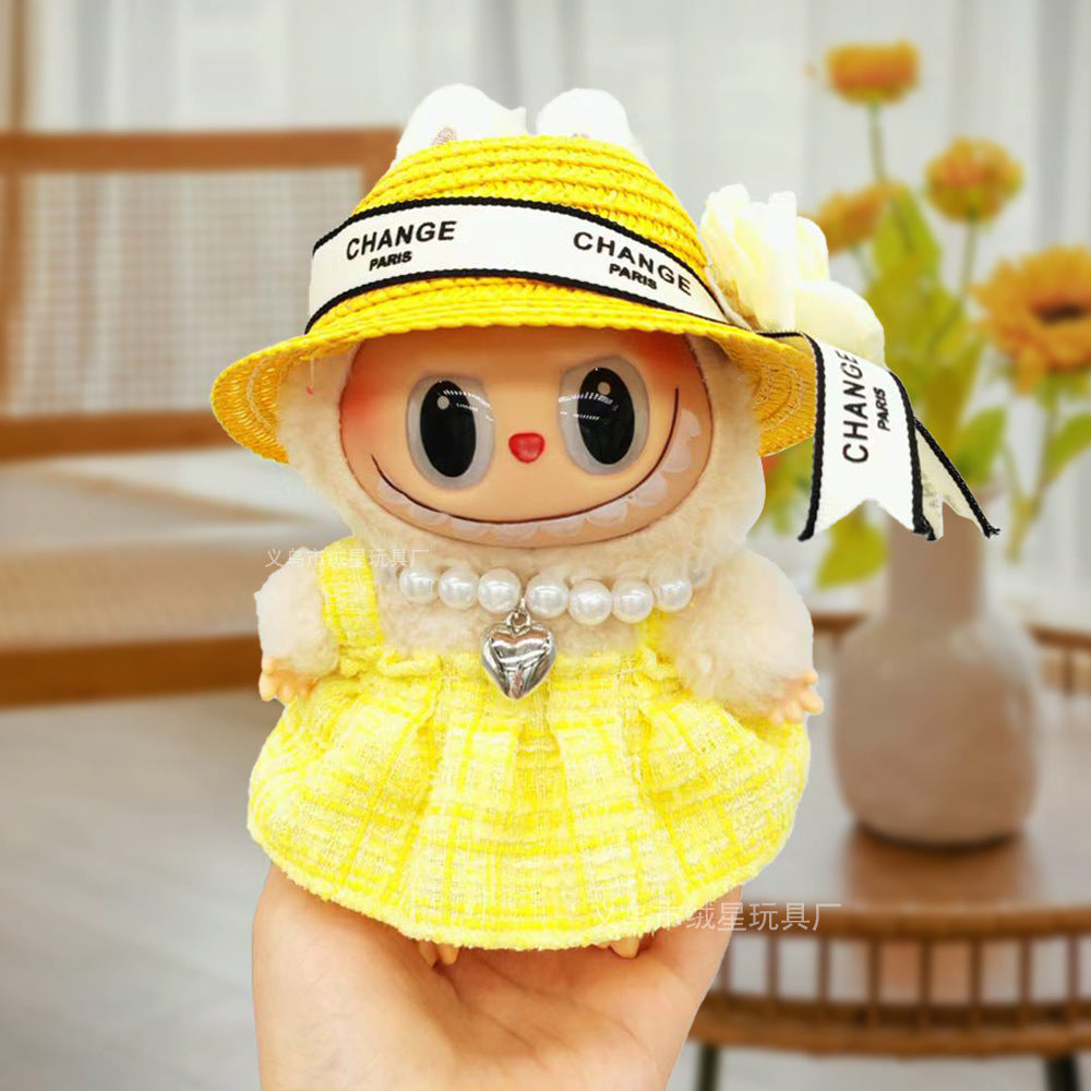 Labubu baby clothes collection creative 17cm doll wearing set labubu vinyl doll clothes accessories