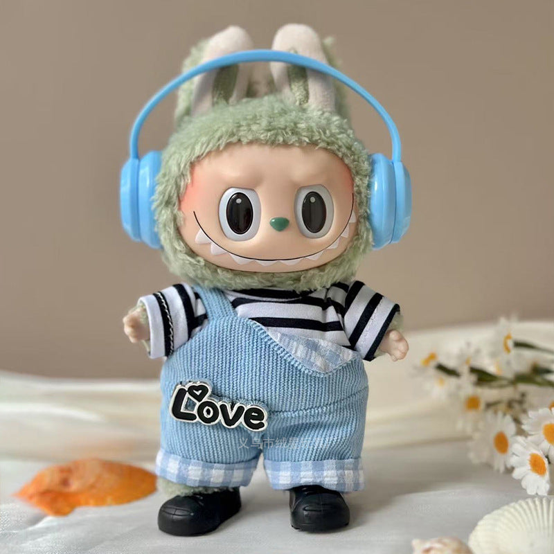 Labubu clothes cute vinyl doll one two three generations labubu baby clothes set sit party accessories