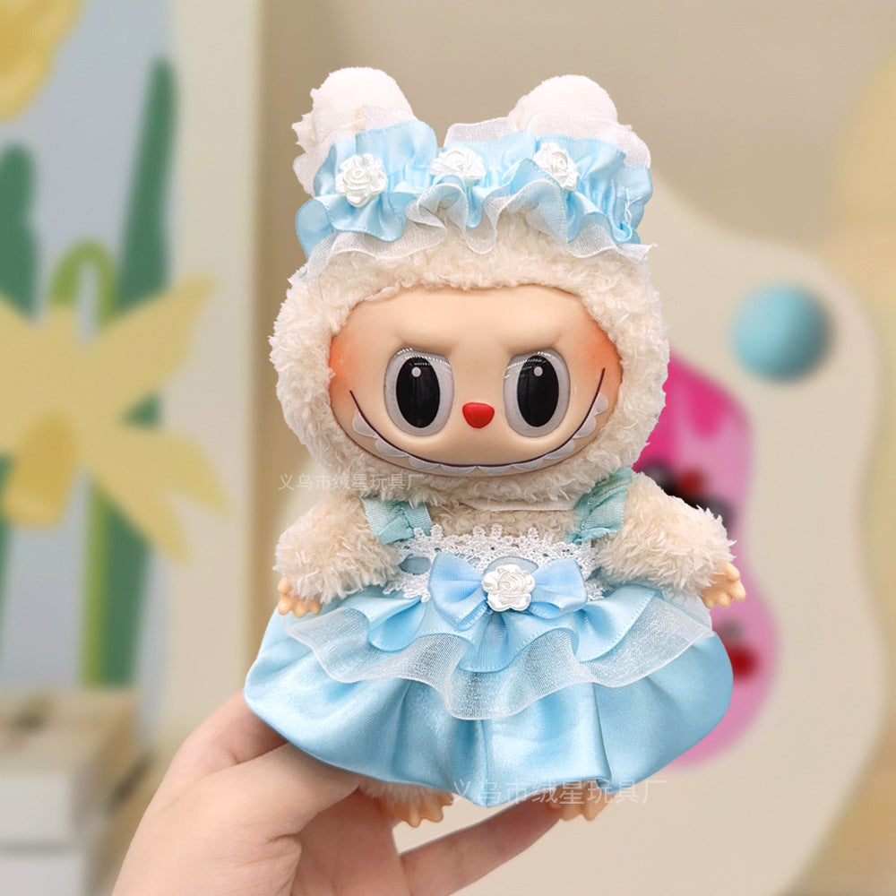 Labubu baby clothes collection creative 17cm doll wearing set labubu vinyl doll clothes accessories
