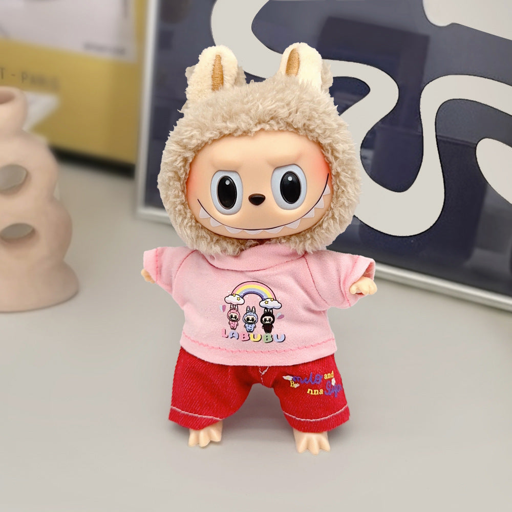 Labubu clothes cute vinyl doll one two three generations labubu baby clothes set sit party accessories