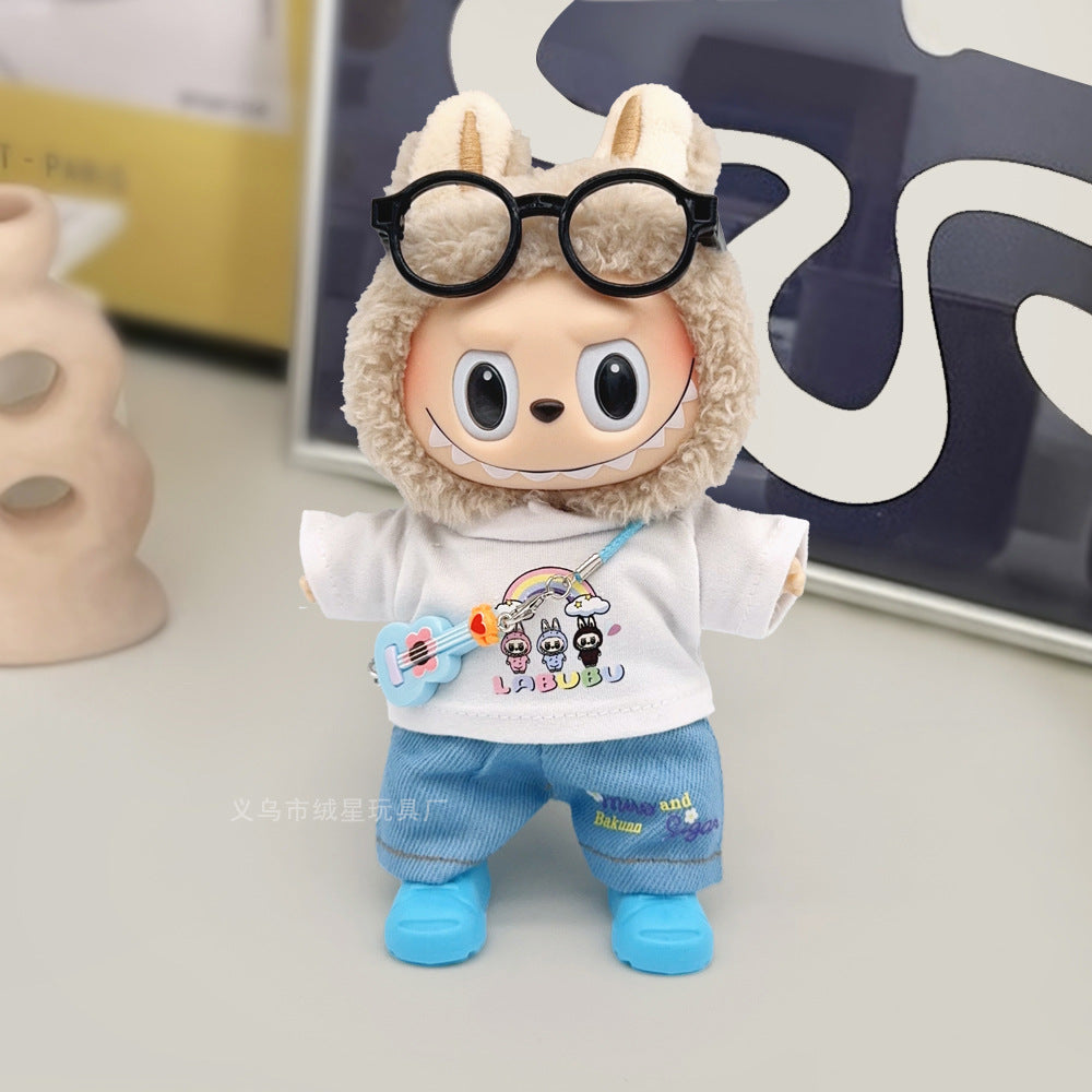 Labubu clothes cute vinyl doll one two three generations labubu baby clothes set sit party accessories