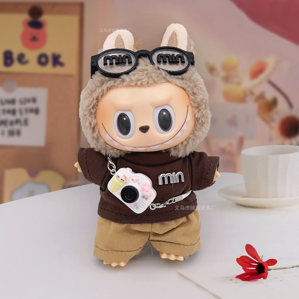 Labubu clothes cute vinyl doll one two three generations labubu baby clothes set sit party accessories