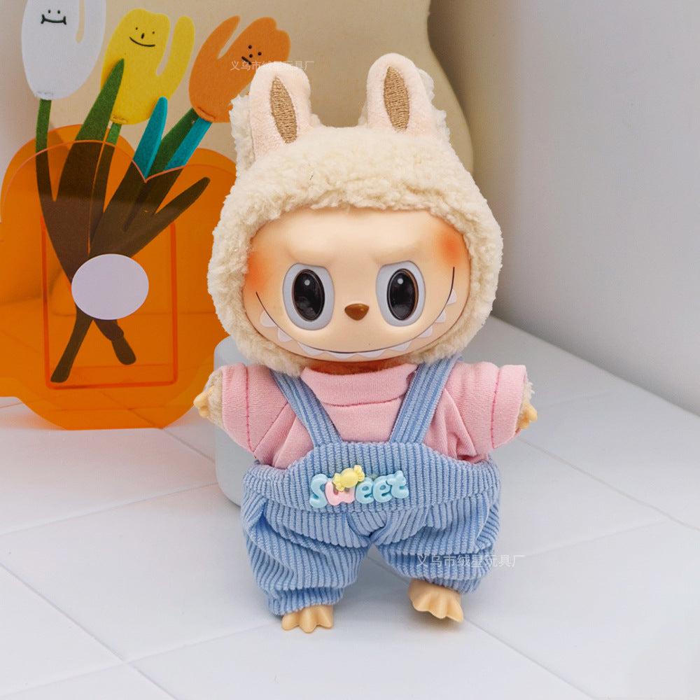 Labubu clothes cute vinyl doll one two three generations labubu baby clothes set sit party accessories