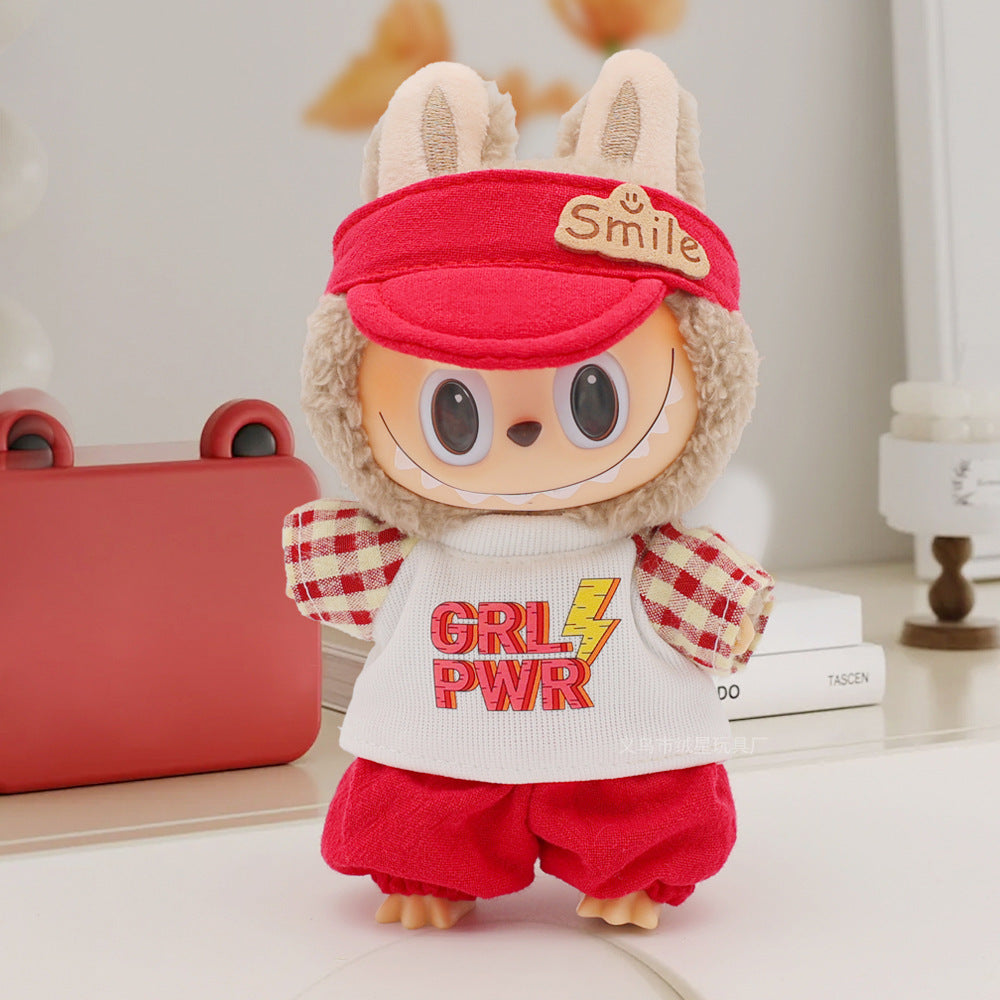 Labubu clothes cute vinyl doll one two three generations labubu baby clothes set sit party accessories