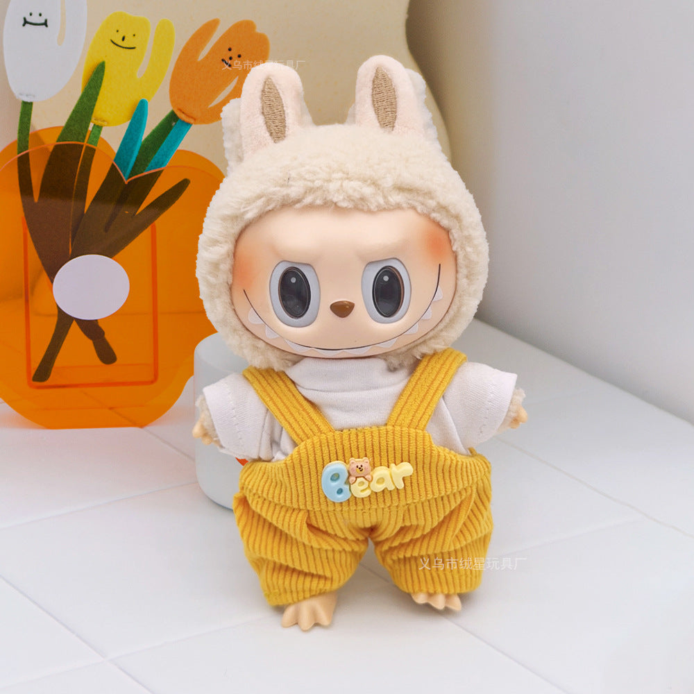 Labubu clothes cute vinyl doll one two three generations labubu baby clothes set sit party accessories