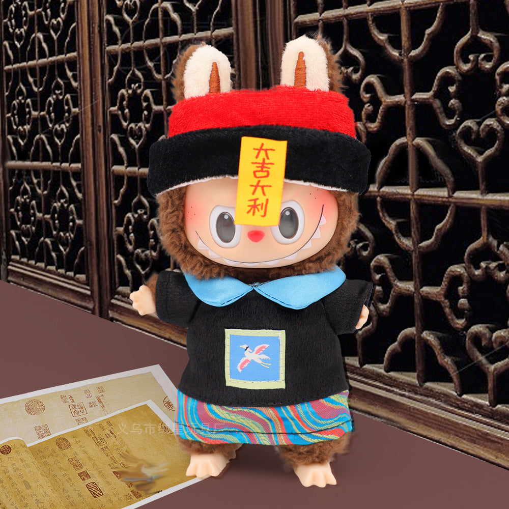 Labubu clothes cute vinyl doll one two three generations labubu baby clothes set sit party accessories