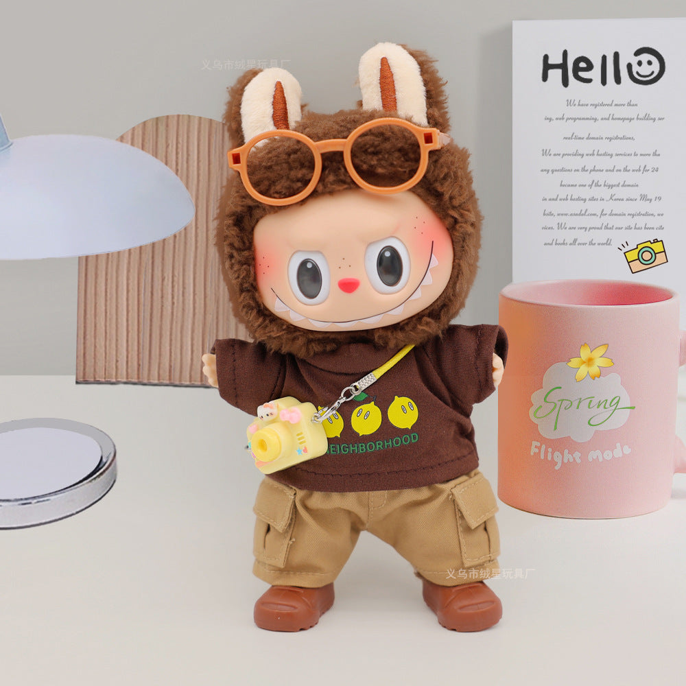 Labubu clothes cute vinyl doll one two three generations labubu baby clothes set sit party accessories