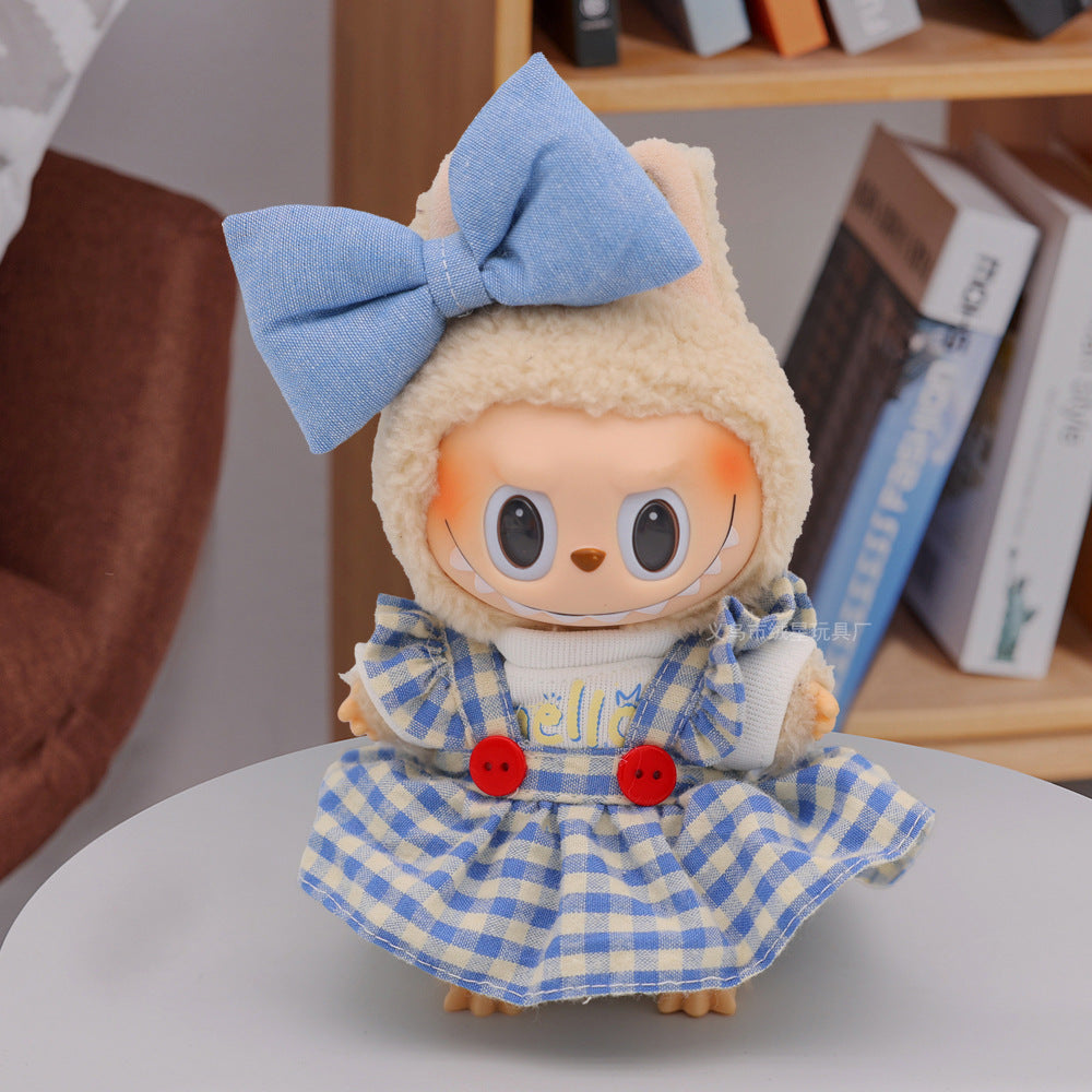 Labubu clothes cute vinyl doll one two three generations labubu baby clothes set sit party accessories