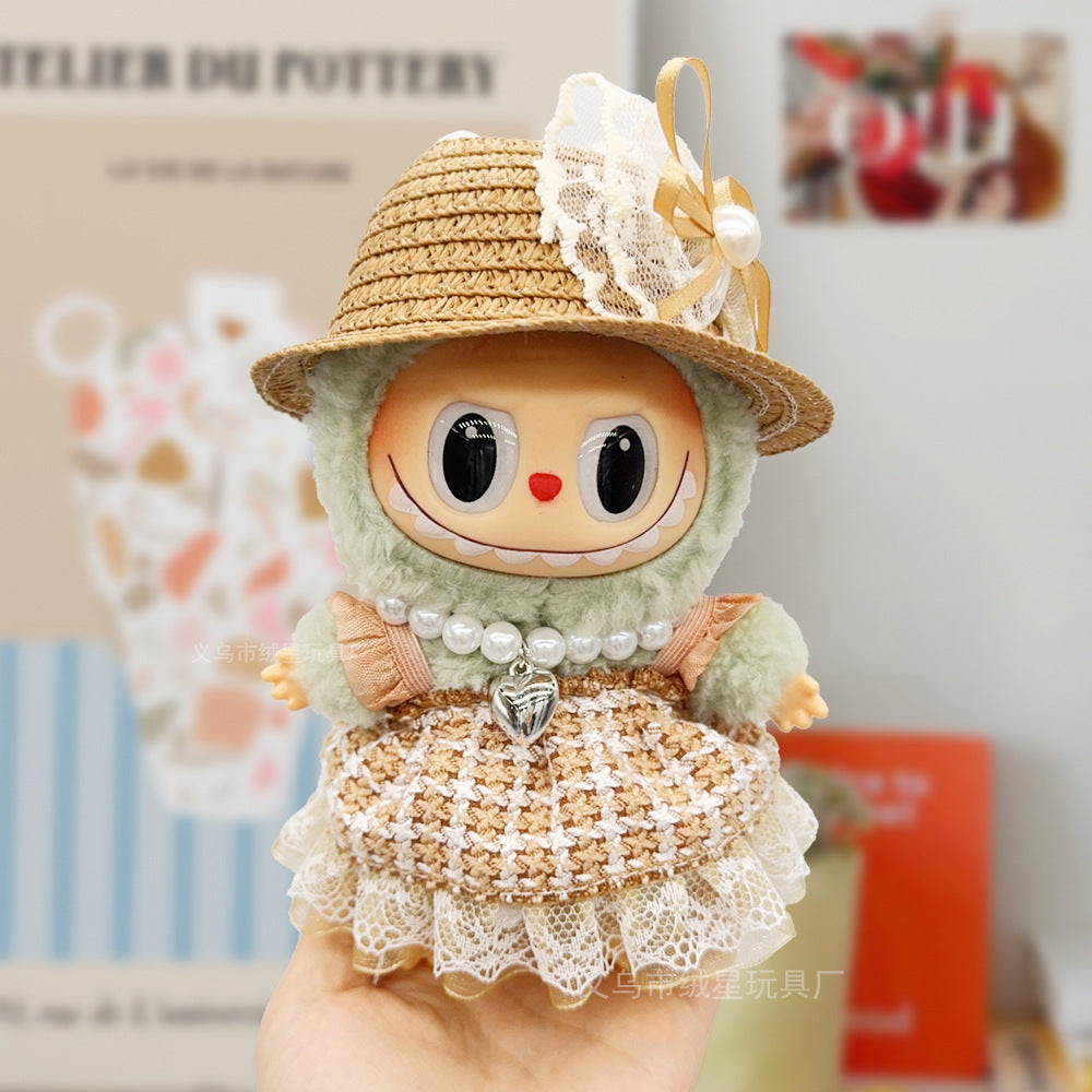 Labubu baby clothes collection creative 17cm doll wearing set labubu vinyl doll clothes accessories
