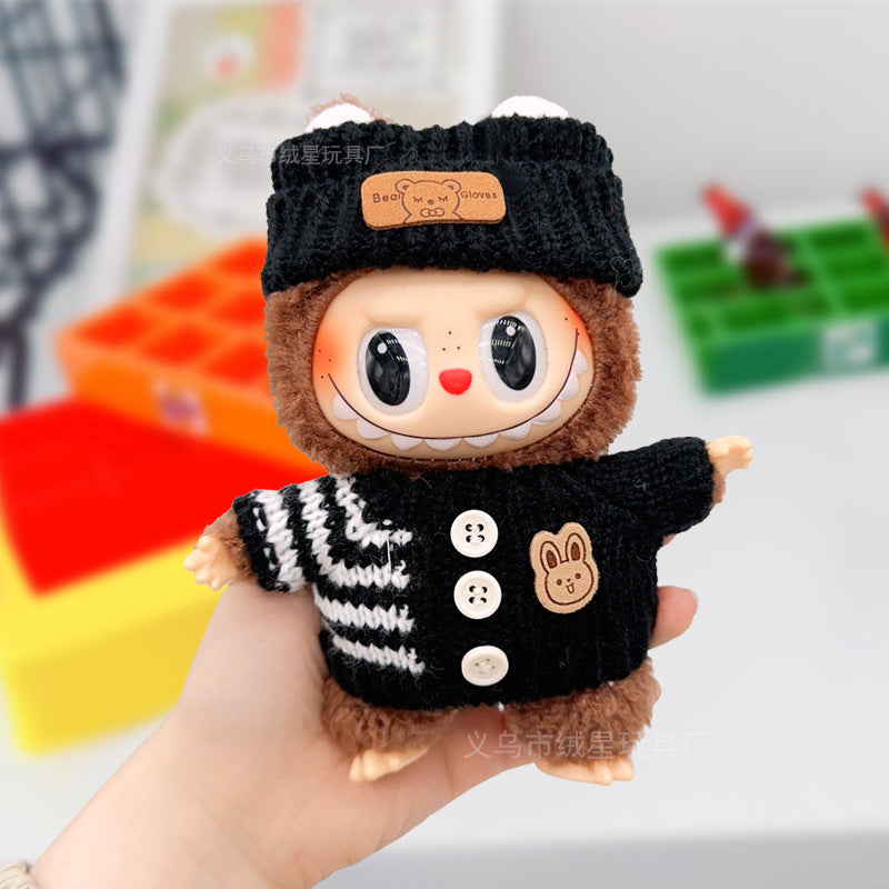 Labubu baby clothes collection creative 17cm doll wearing set labubu vinyl doll clothes accessories