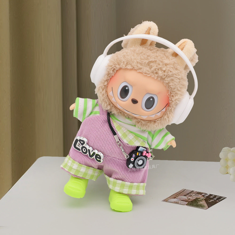 Labubu clothes cute vinyl doll one two three generations labubu baby clothes set sit party accessories