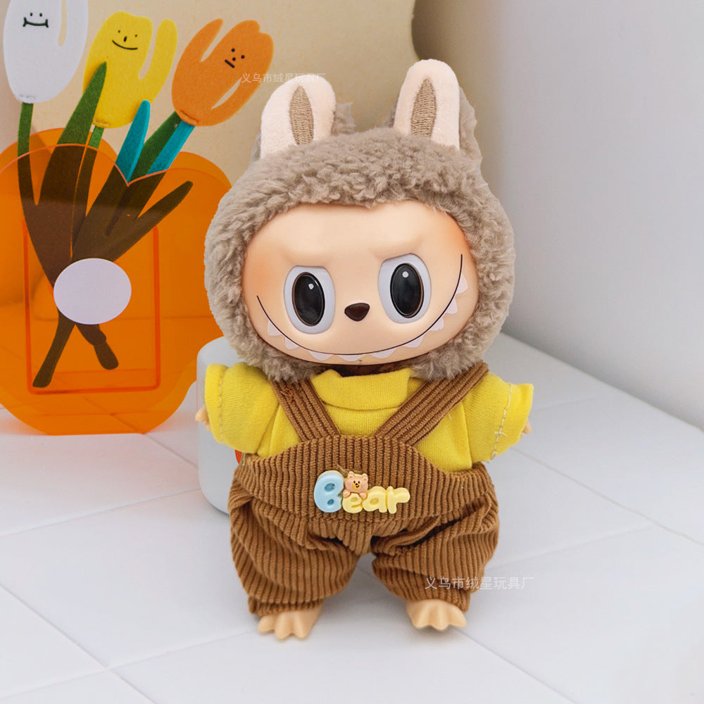 Labubu clothes cute vinyl doll one two three generations labubu baby clothes set sit party accessories