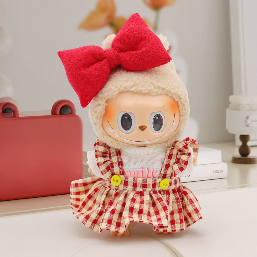 Labubu clothes cute vinyl doll one two three generations labubu baby clothes set sit party accessories