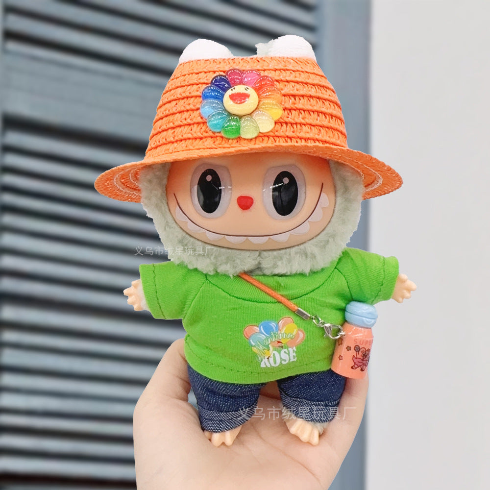 Labubu baby clothes collection creative 17cm doll wearing set labubu vinyl doll clothes accessories