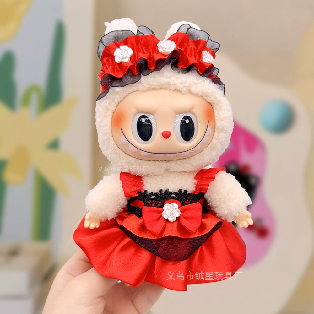 Labubu baby clothes collection creative 17cm doll wearing set labubu vinyl doll clothes accessories