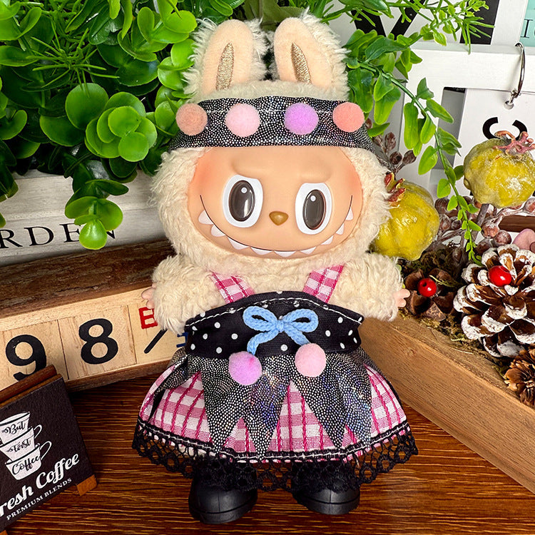 Suitable for labubu clothes labubu baby clothes 17cm plush vinyl can be worn for the first and second generations