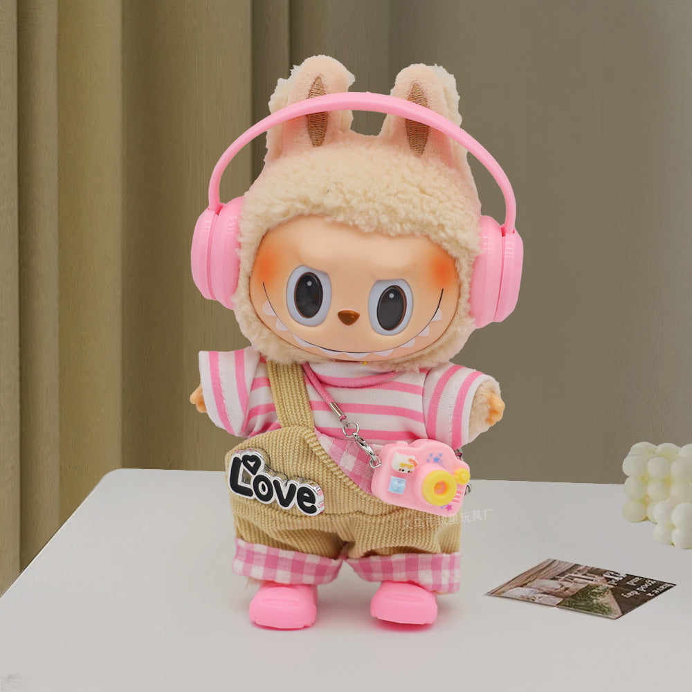 Labubu clothes cute vinyl doll one two three generations labubu baby clothes set sit party accessories