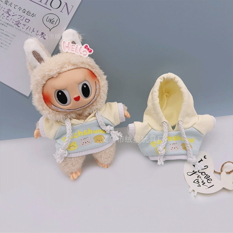Labubu baby clothes collection creative 17cm doll wearing set labubu vinyl doll clothes accessories