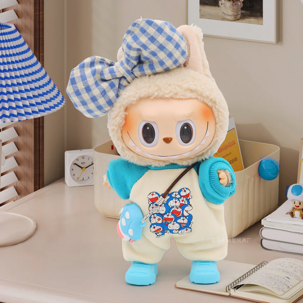 Labubu clothes cute vinyl doll one two three generations labubu baby clothes set sit party accessories