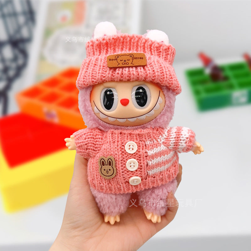 Labubu baby clothes collection creative 17cm doll wearing set labubu vinyl doll clothes accessories