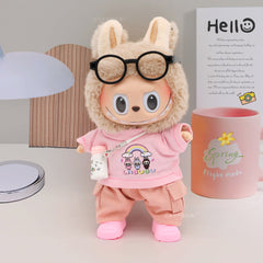 Spot Labubu clothes T-shirt casual pants trendy set cute vinyl labubu doll doll replacement