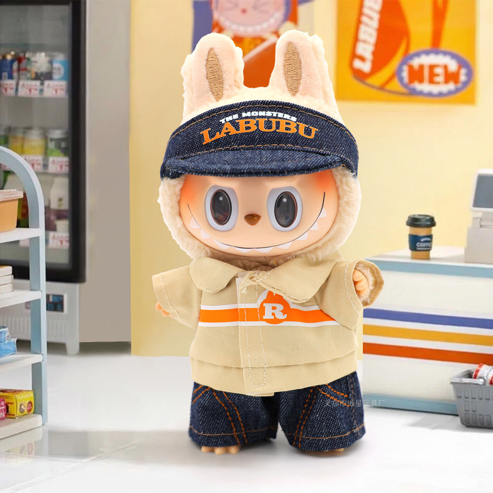Labubu clothes cute vinyl doll one two three generations labubu baby clothes set sit party accessories