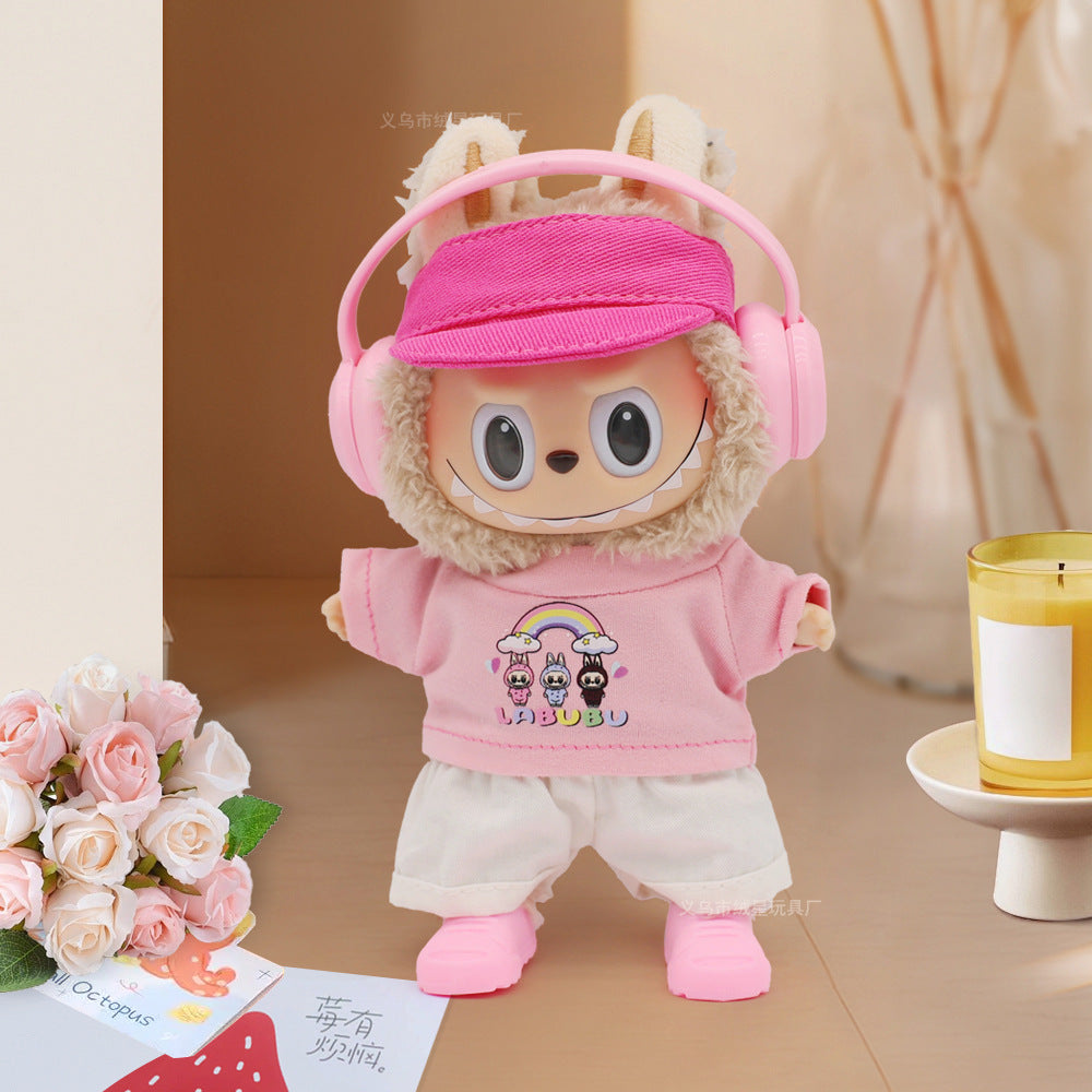 Labubu clothes cute vinyl doll one two three generations labubu baby clothes set sit party accessories