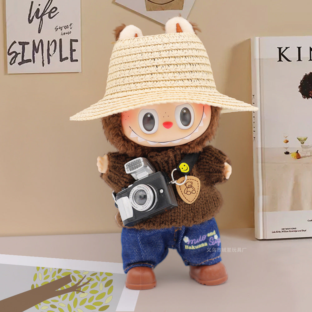 Labubu clothes cute vinyl doll one two three generations labubu baby clothes set sit party accessories