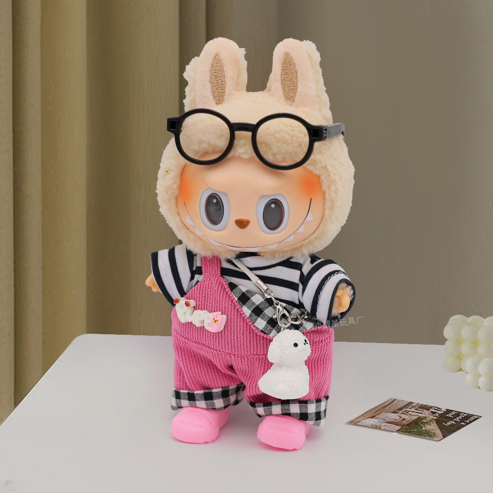 Labubu clothes cute vinyl doll one two three generations labubu baby clothes set sit party accessories