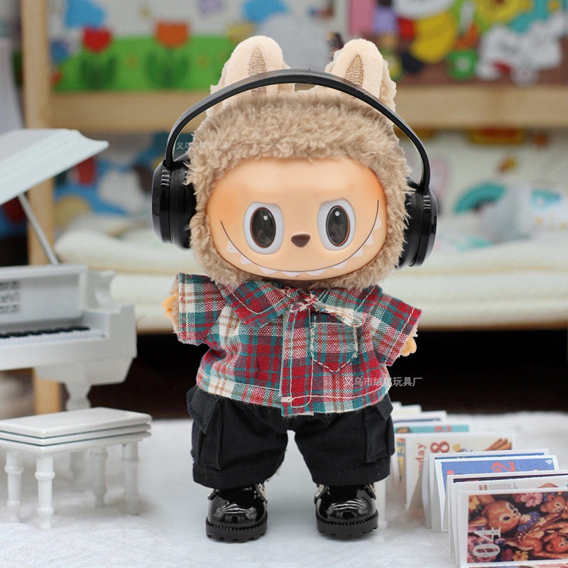 Labubu clothes cute vinyl doll one two three generations labubu baby clothes set sit party accessories