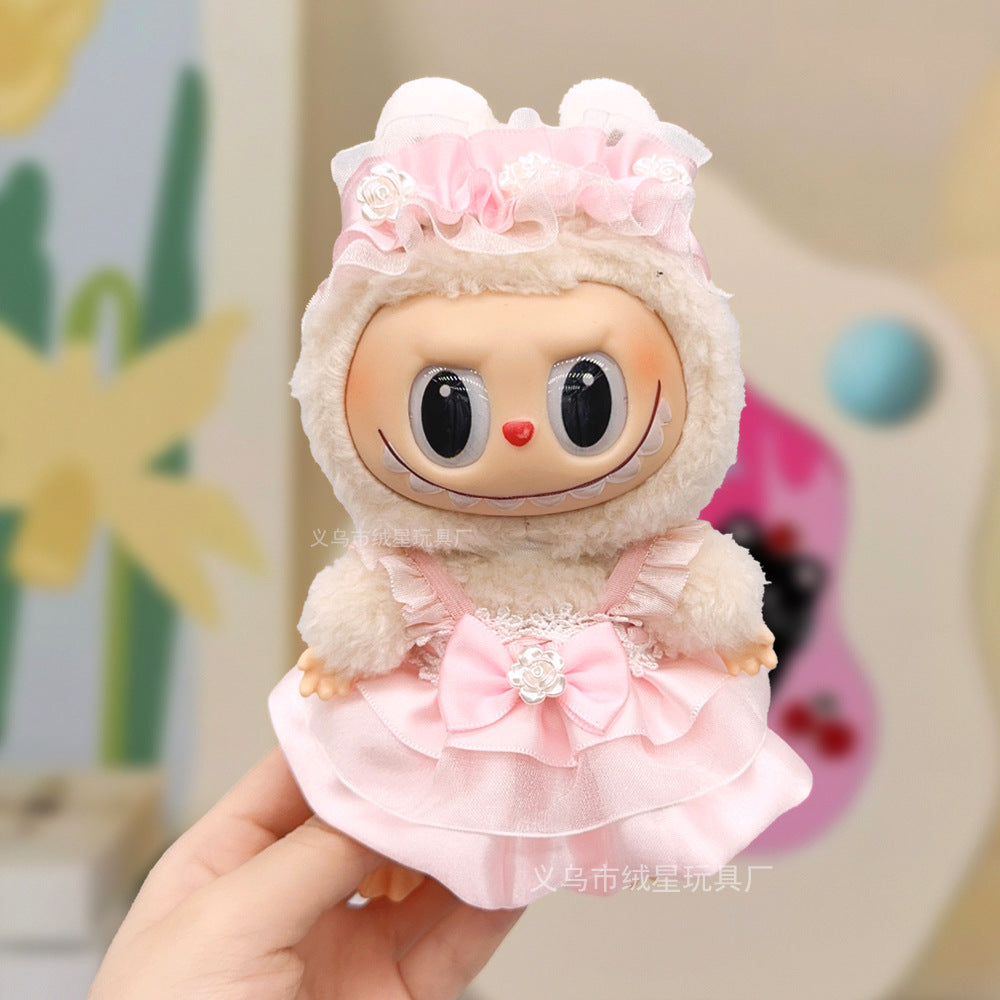 Labubu baby clothes collection creative 17cm doll wearing set labubu vinyl doll clothes accessories