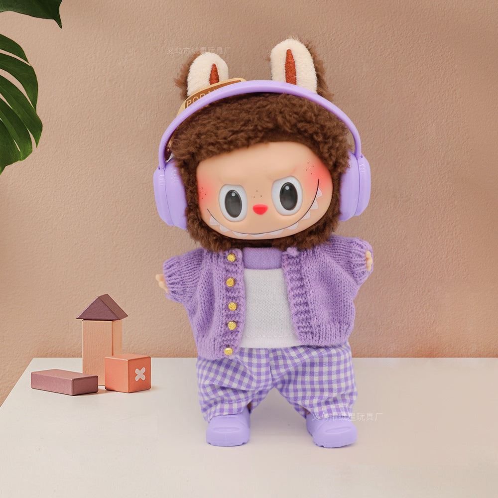 Labubu clothes cute vinyl doll one two three generations labubu baby clothes set sit party accessories