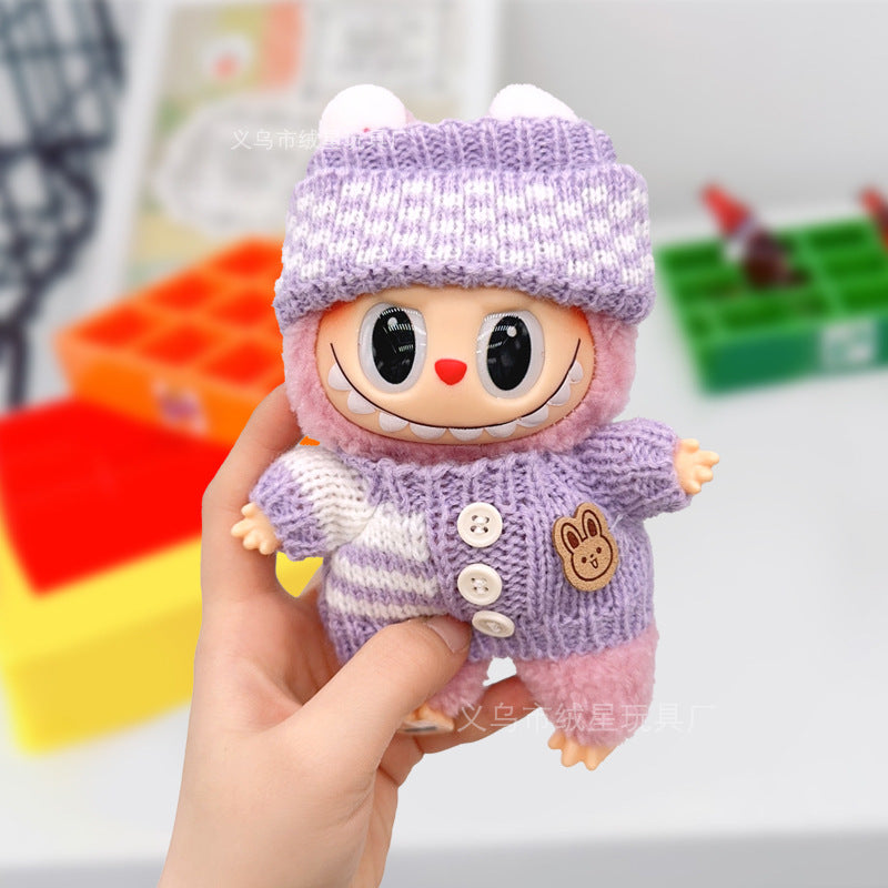 Labubu baby clothes collection creative 17cm doll wearing set labubu vinyl doll clothes accessories