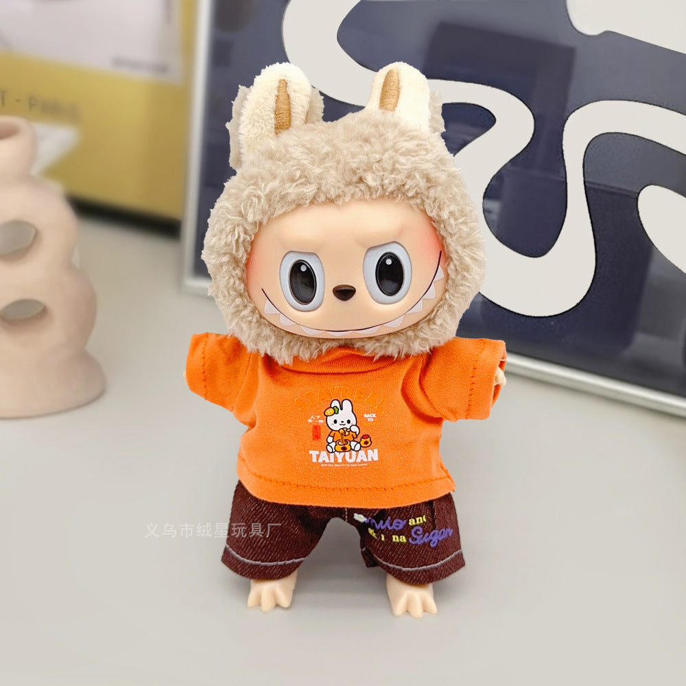Labubu clothes cute vinyl doll one two three generations labubu baby clothes set sit party accessories