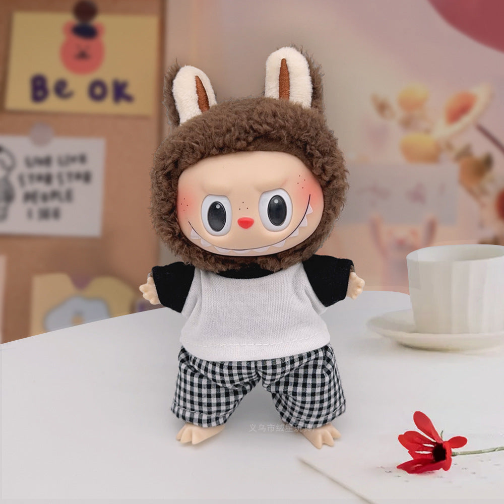 Labubu clothes cute vinyl doll one two three generations labubu baby clothes set sit party accessories