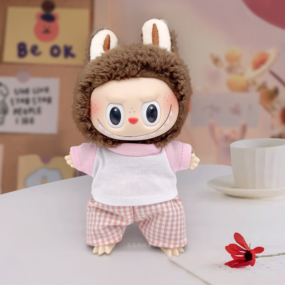 Labubu clothes cute vinyl doll one two three generations labubu baby clothes set sit party accessories