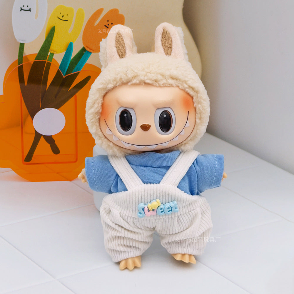 Labubu clothes cute vinyl doll one two three generations labubu baby clothes set sit party accessories