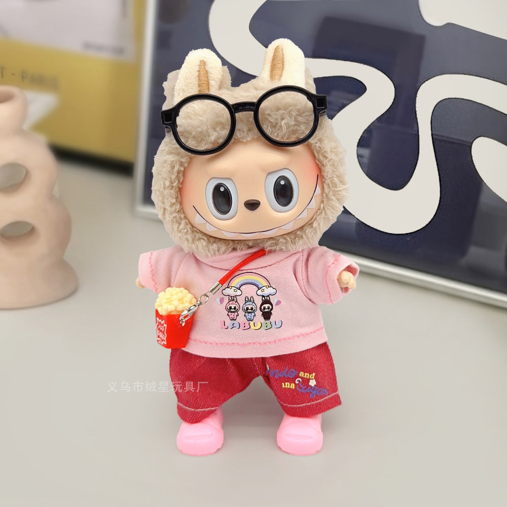 Labubu clothes cute vinyl doll one two three generations labubu baby clothes set sit party accessories