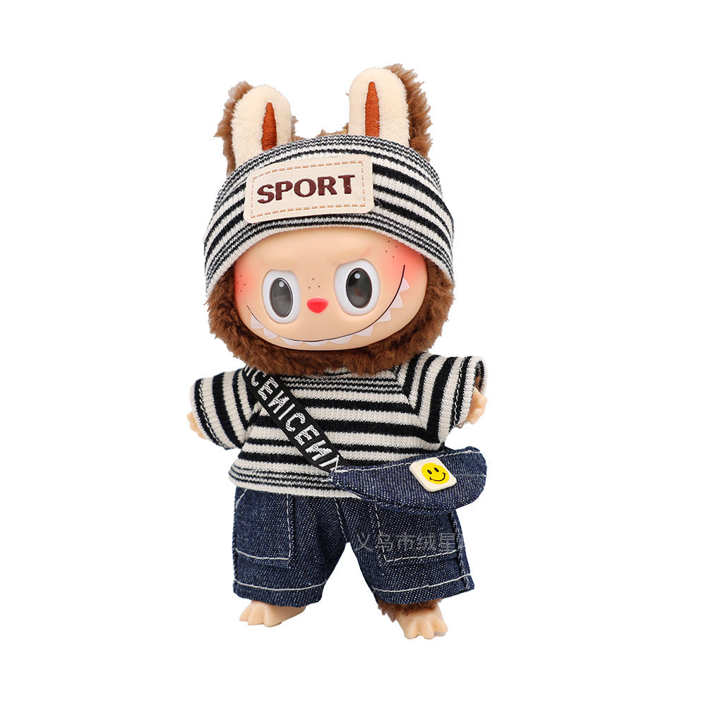 Labubu clothes cute vinyl doll one two three generations labubu baby clothes set sit party accessories