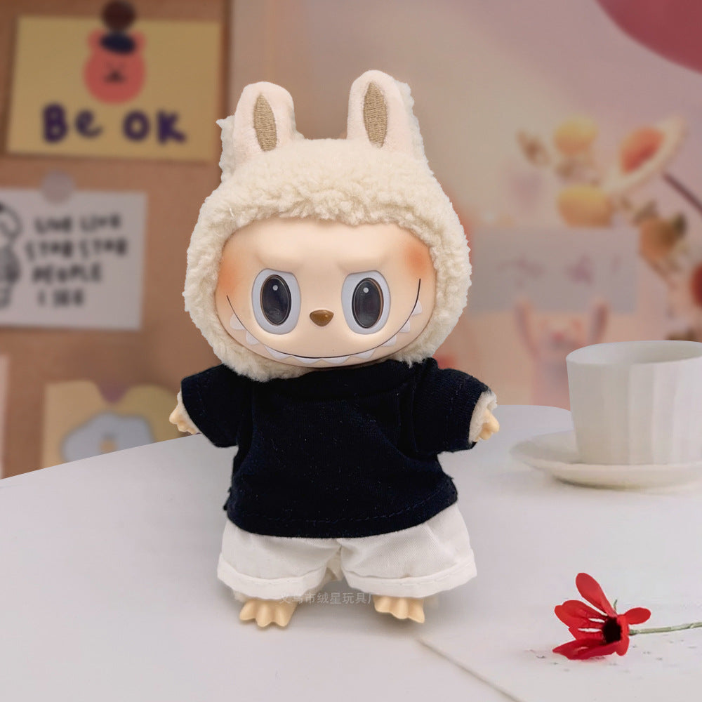 Labubu clothes cute vinyl doll one two three generations labubu baby clothes set sit party accessories