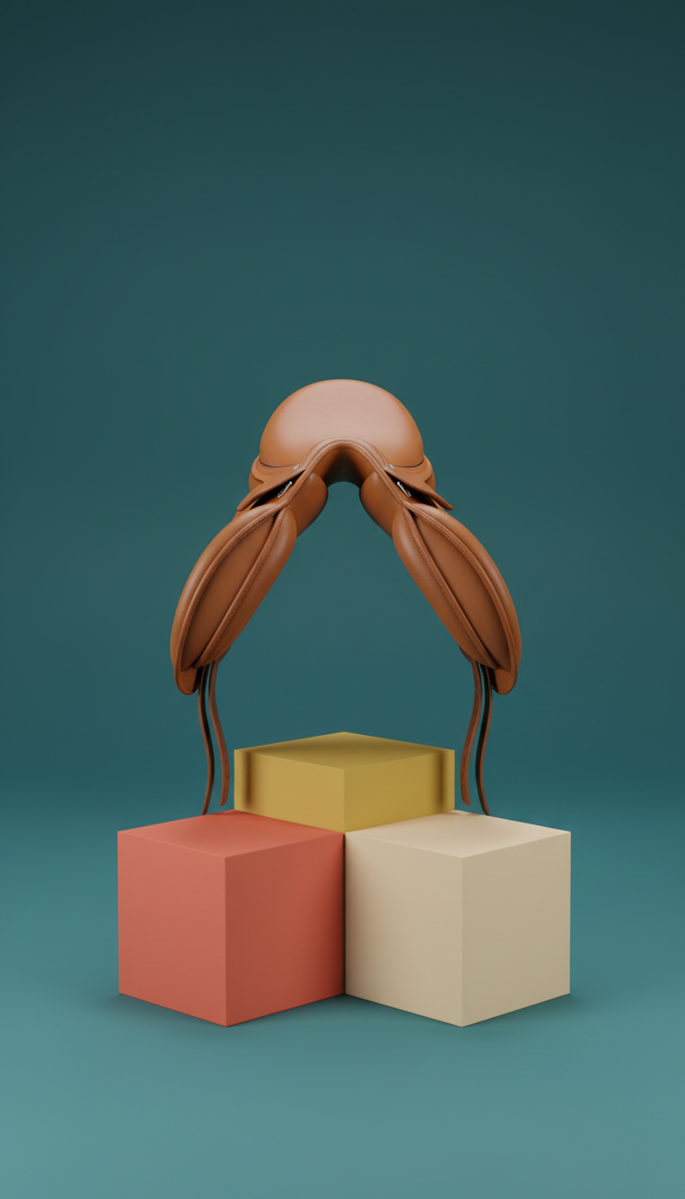 Leather saddle with ergonomic padding