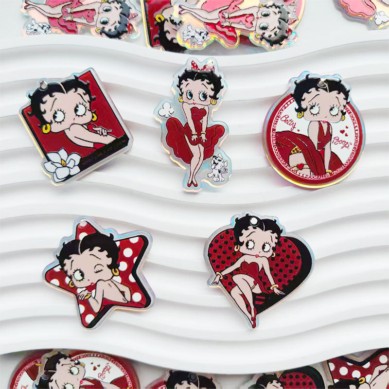 Betty Acrylic Pendants for Keychains |Character Charm for Necklace, Keychain, Pen & Bag Charms