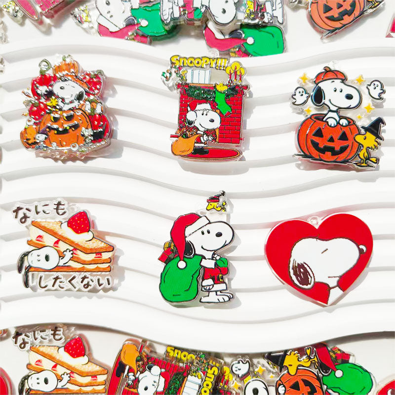 Snoopy Acrylic Pendants for Keychains |Character Charm for Necklace, Phone Strap & Keychain